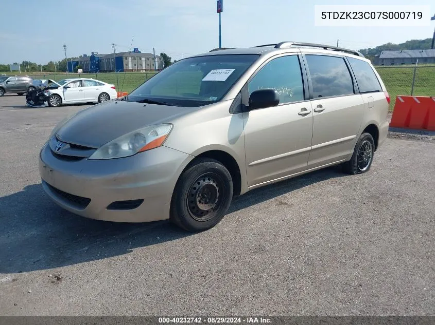 2007 Toyota Sienna Le VIN: 5TDZK23C07S000719 Lot: 40232742