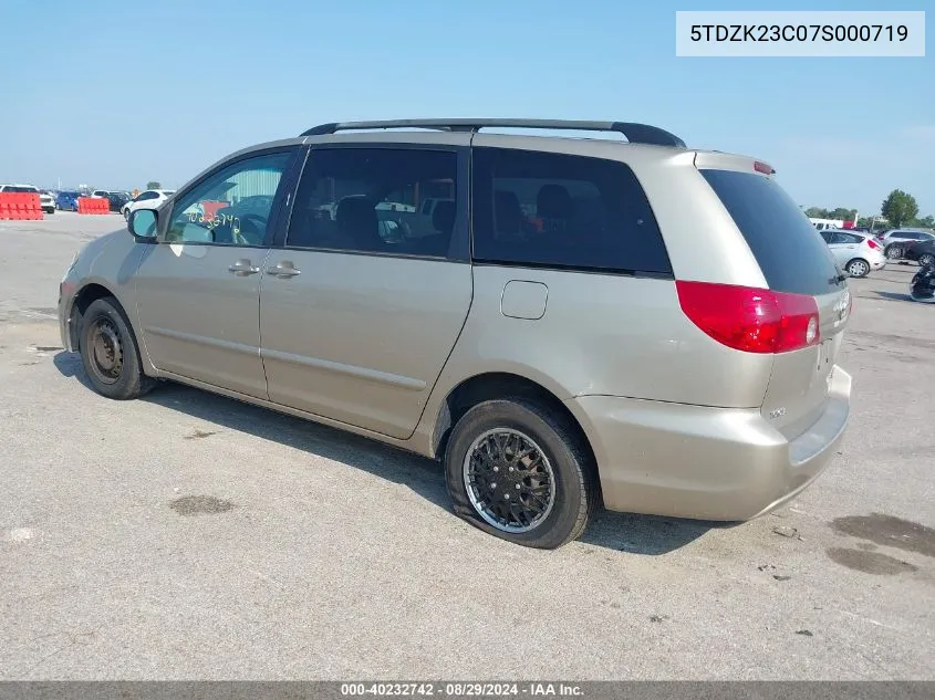 2007 Toyota Sienna Le VIN: 5TDZK23C07S000719 Lot: 40232742