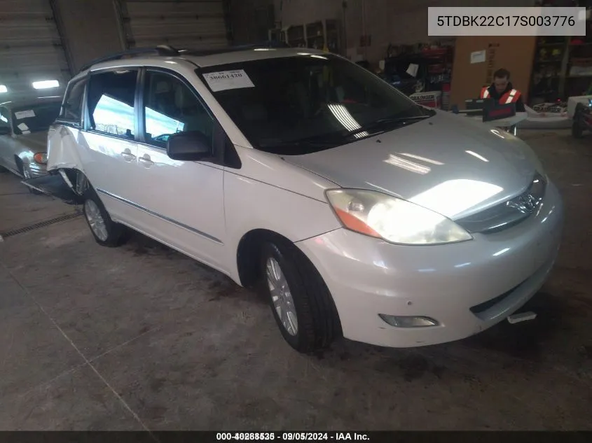 5TDBK22C17S003776 2007 Toyota Sienna Xle Limited