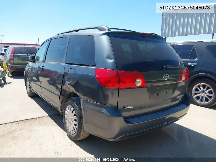 2007 Toyota Sienna Le VIN: 5TDZK23C57S045073 Lot: 40293136