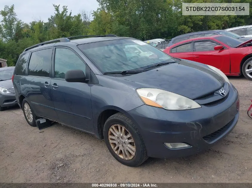 5TDBK22C07S003154 2007 Toyota Sienna Xle