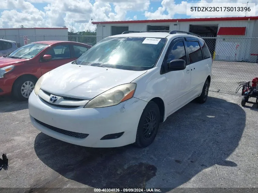 2007 Toyota Sienna Le VIN: 5TDZK23C17S013396 Lot: 40304826