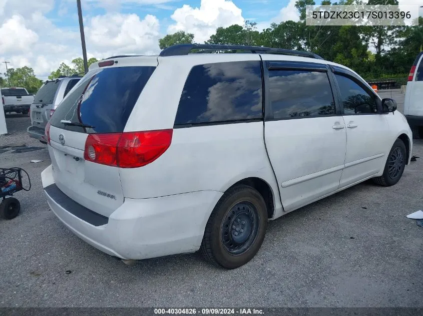 2007 Toyota Sienna Le VIN: 5TDZK23C17S013396 Lot: 40304826