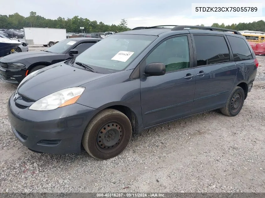 2007 Toyota Sienna Ce/Le VIN: 5TDZK23CX7S055789 Lot: 40316287