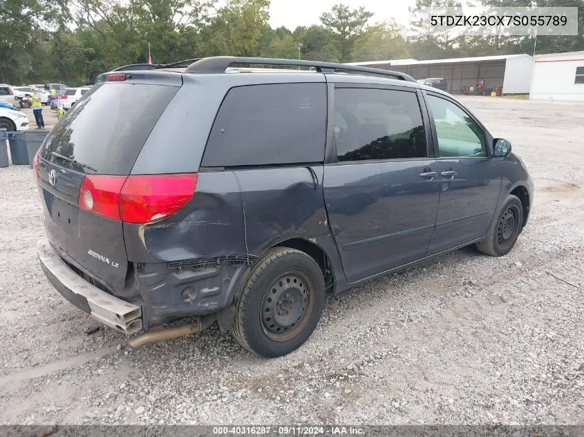 2007 Toyota Sienna Ce/Le VIN: 5TDZK23CX7S055789 Lot: 40316287