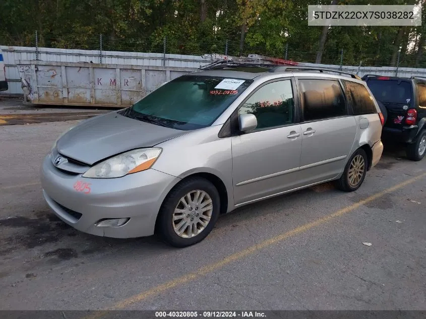 2007 Toyota Sienna Xle/Xle Limited VIN: 5TDZK22CX7S038282 Lot: 40320805