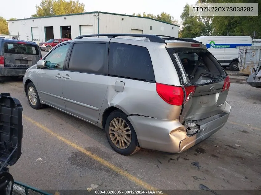 2007 Toyota Sienna Xle/Xle Limited VIN: 5TDZK22CX7S038282 Lot: 40320805