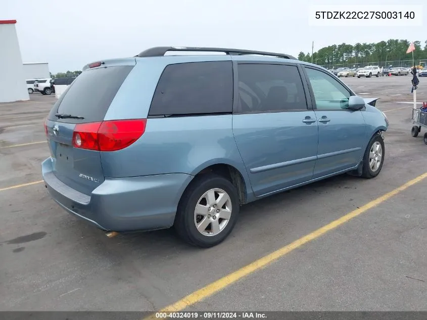 5TDZK22C27S003140 2007 Toyota Sienna Xle/Xle Limited