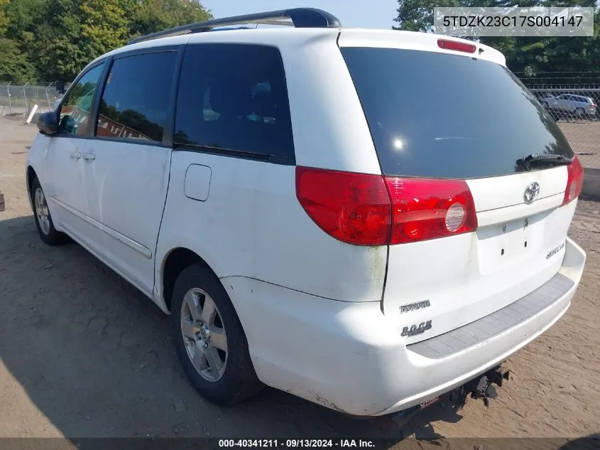 2007 Toyota Sienna Le VIN: 5TDZK23C17S004147 Lot: 40341211