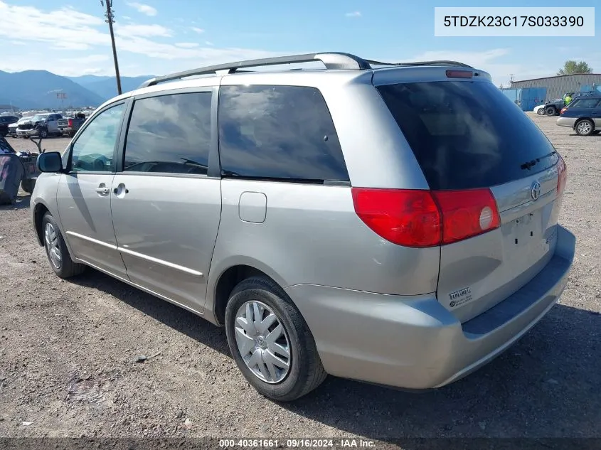 5TDZK23C17S033390 2007 Toyota Sienna Le