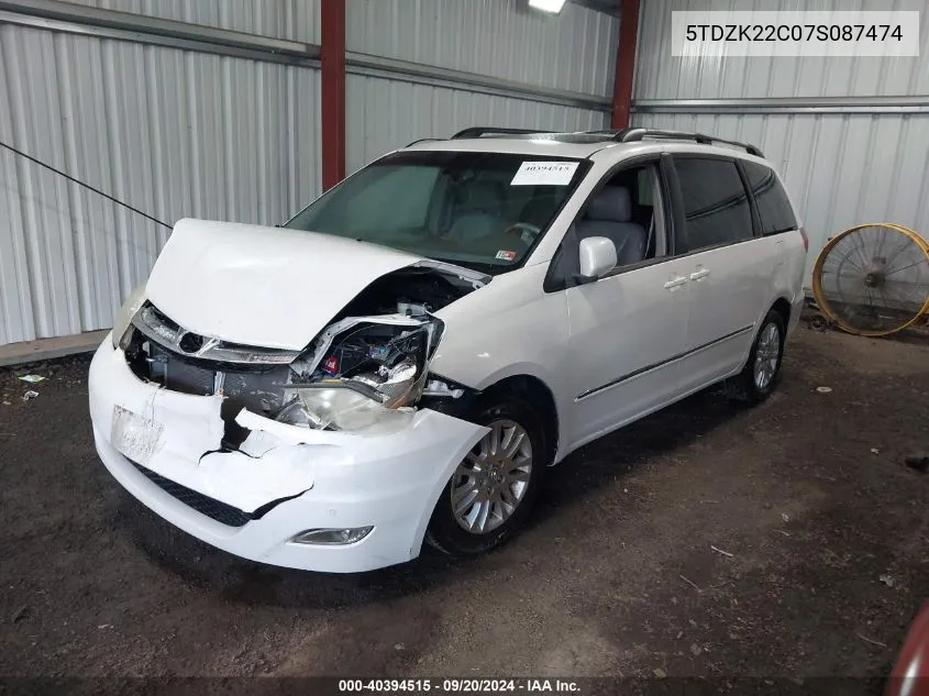 5TDZK22C07S087474 2007 Toyota Sienna Xle Limited