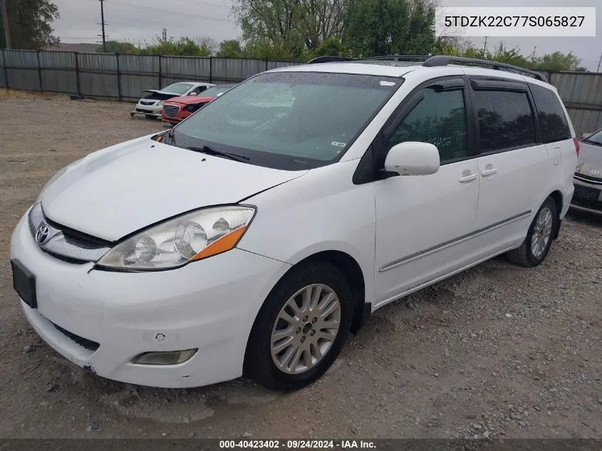 5TDZK22C77S065827 2007 Toyota Sienna Xle Limited