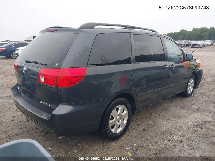 5TDZK22C57S090743 2007 Toyota Sienna Xle