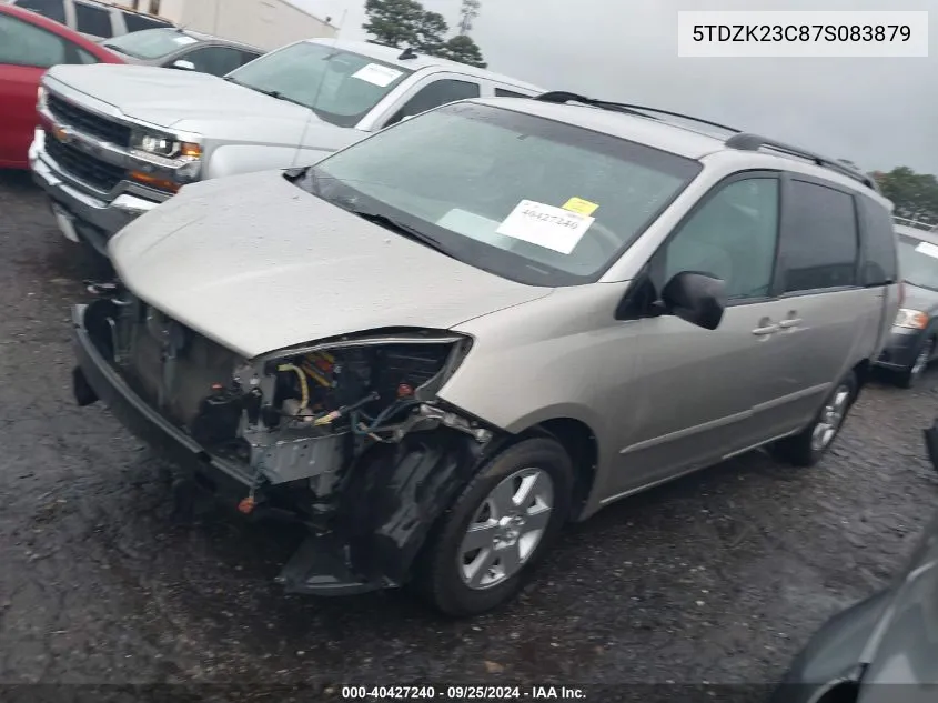 5TDZK23C87S083879 2007 Toyota Sienna Le