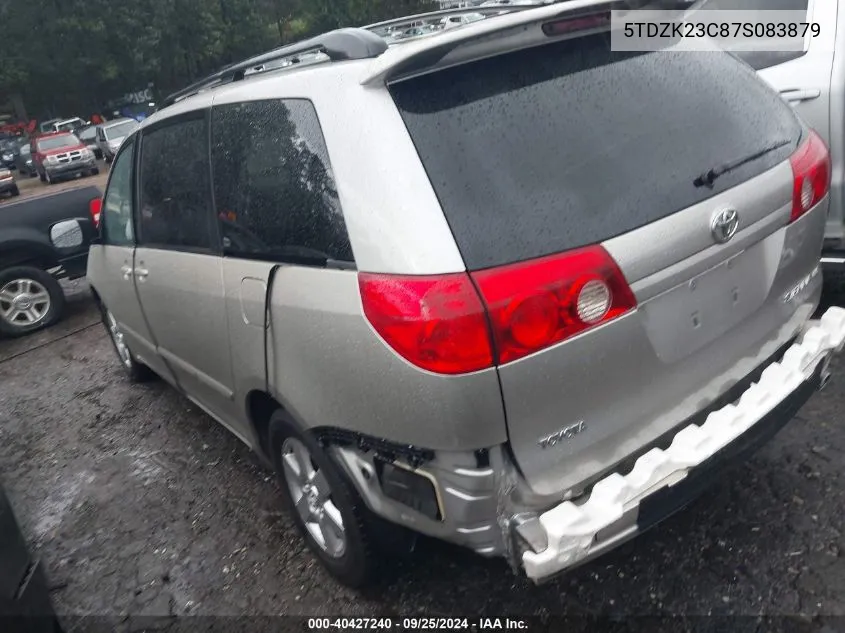 5TDZK23C87S083879 2007 Toyota Sienna Le