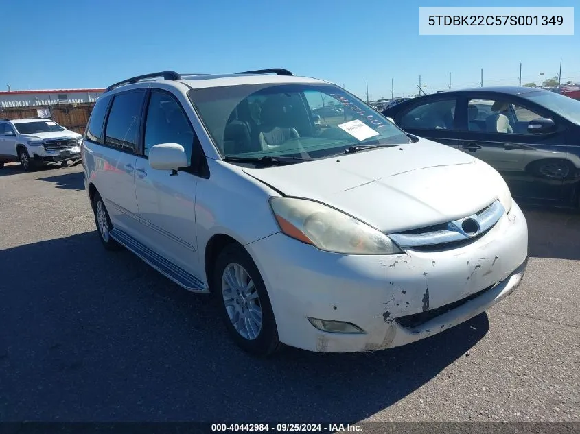 2007 Toyota Sienna Xle Limited VIN: 5TDBK22C57S001349 Lot: 40442984