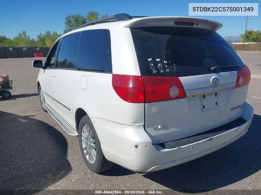 5TDBK22C57S001349 2007 Toyota Sienna Xle Limited