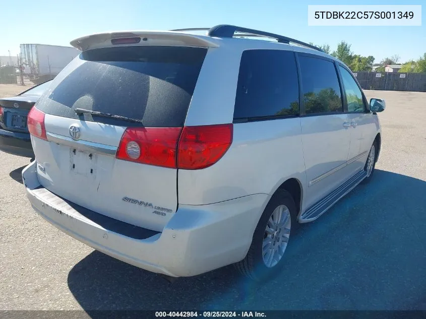 5TDBK22C57S001349 2007 Toyota Sienna Xle Limited