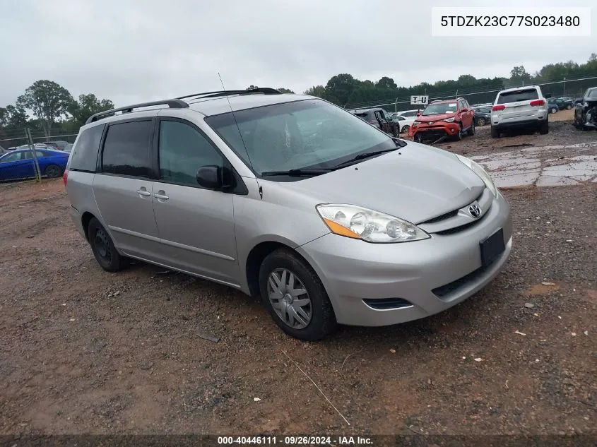 2007 Toyota Sienna Le VIN: 5TDZK23C77S023480 Lot: 40446111