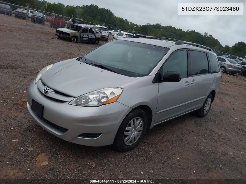 2007 Toyota Sienna Le VIN: 5TDZK23C77S023480 Lot: 40446111