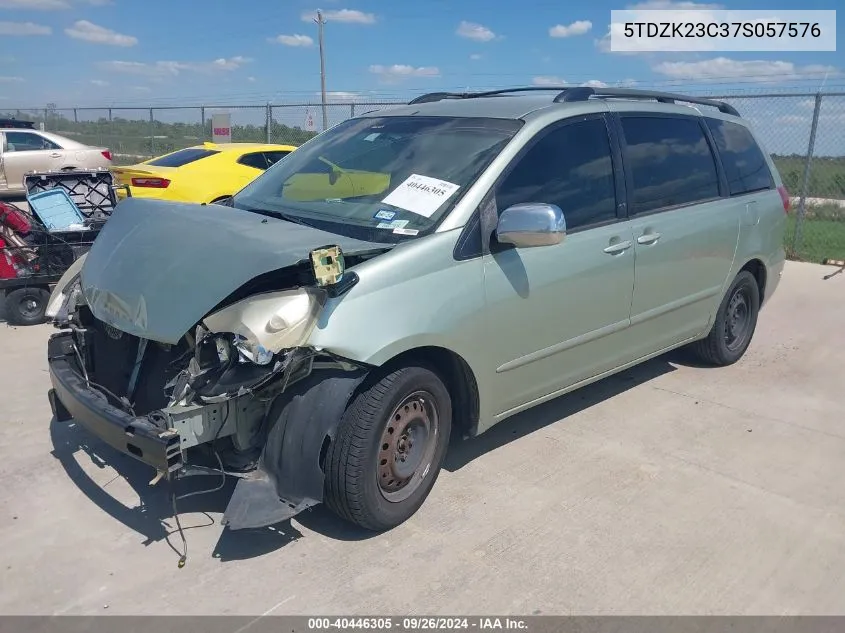 2007 Toyota Sienna Ce VIN: 5TDZK23C37S057576 Lot: 40446305