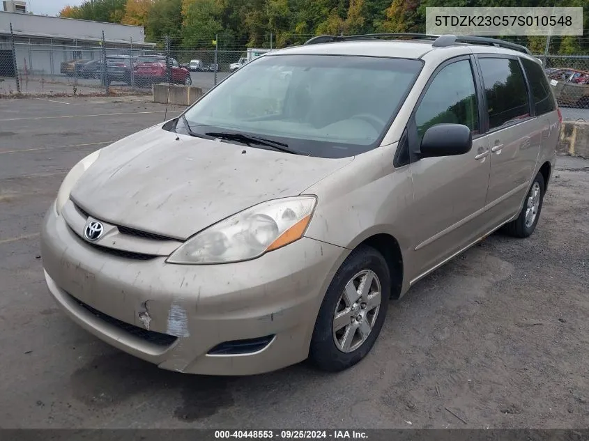 2007 Toyota Sienna Le VIN: 5TDZK23C57S010548 Lot: 40448553