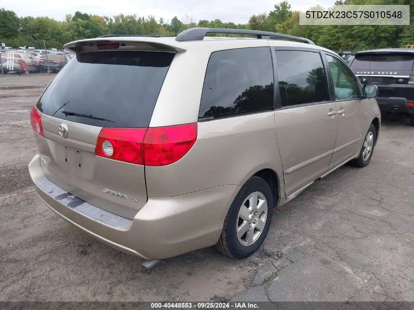 2007 Toyota Sienna Le VIN: 5TDZK23C57S010548 Lot: 40448553