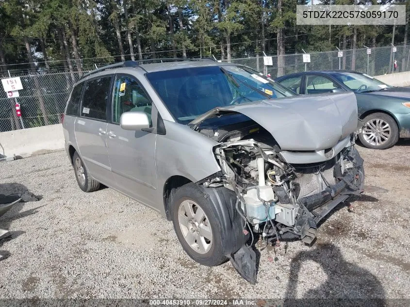 2007 Toyota Sienna Xle VIN: 5TDZK22C57S059170 Lot: 40453910