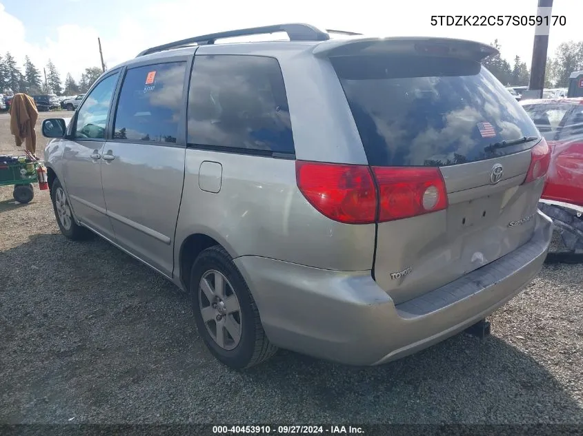 5TDZK22C57S059170 2007 Toyota Sienna Xle