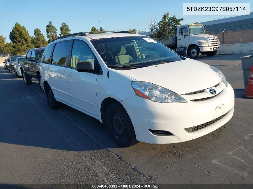 2007 Toyota Sienna Le VIN: 5TDZK23C97S057114 Lot: 40488393