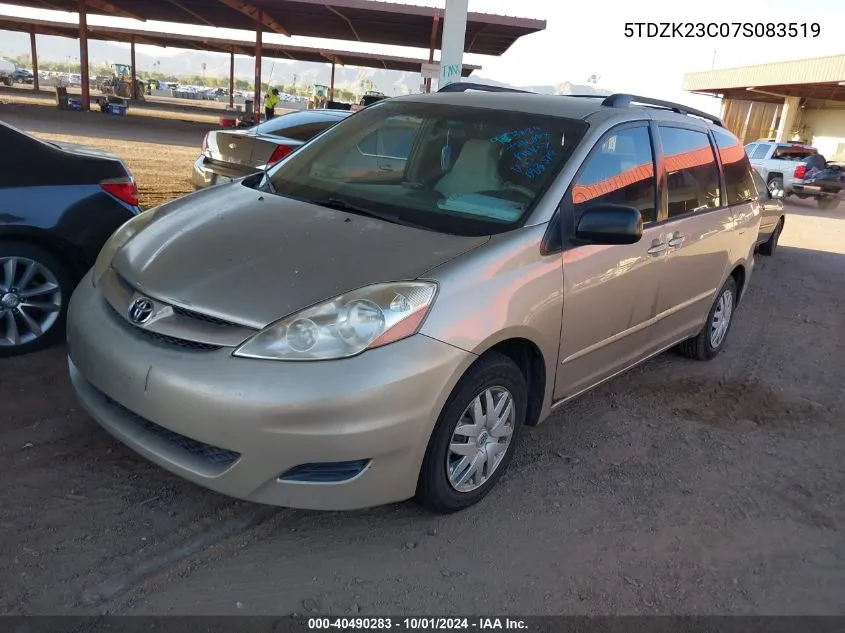 5TDZK23C07S083519 2007 Toyota Sienna Ce