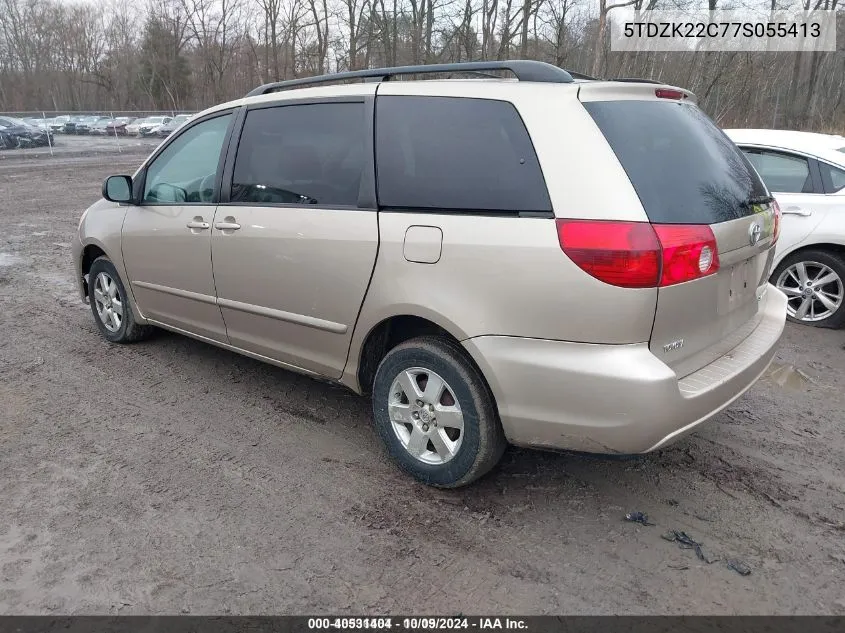 2007 Toyota Sienna Xle VIN: 5TDZK22C77S055413 Lot: 40531404