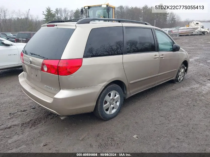 2007 Toyota Sienna Xle VIN: 5TDZK22C77S055413 Lot: 40531404