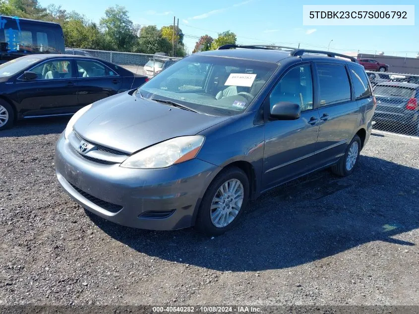 2007 Toyota Sienna Le VIN: 5TDBK23C57S006792 Lot: 40540282