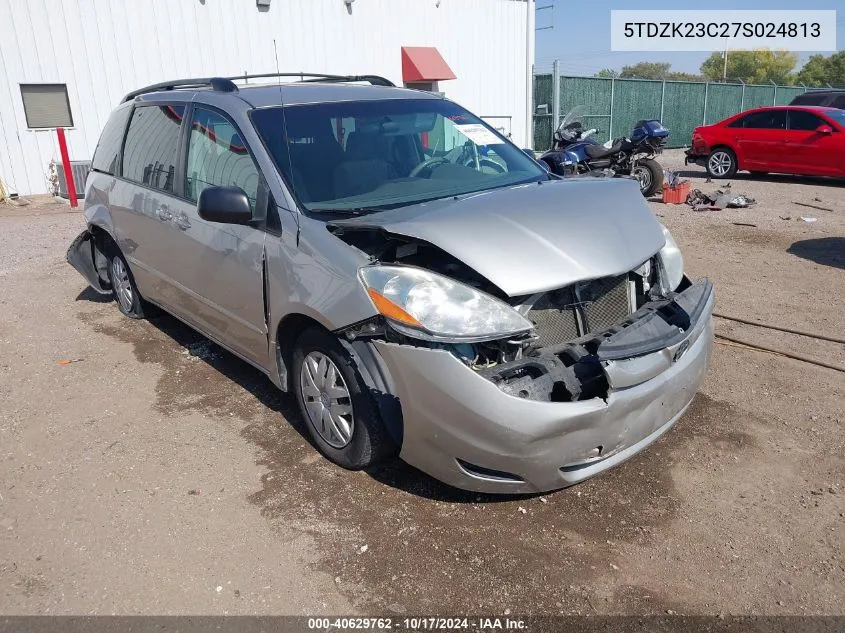 2007 Toyota Sienna Le VIN: 5TDZK23C27S024813 Lot: 40629762