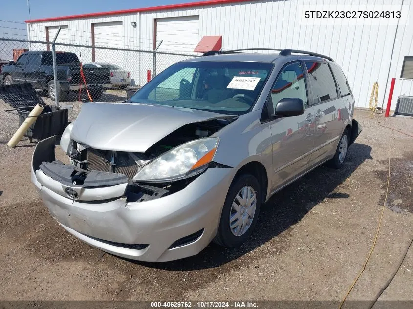 2007 Toyota Sienna Le VIN: 5TDZK23C27S024813 Lot: 40629762