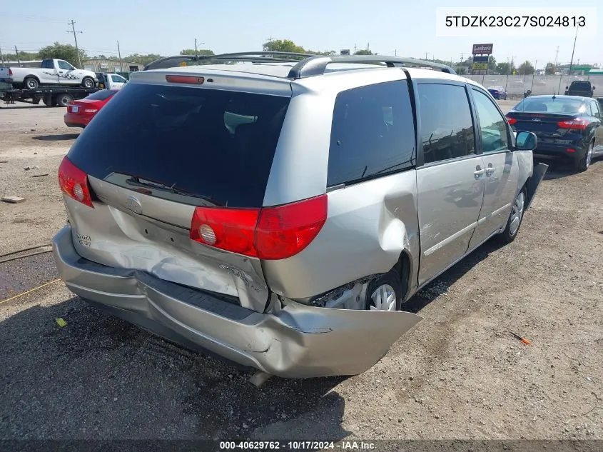 2007 Toyota Sienna Le VIN: 5TDZK23C27S024813 Lot: 40629762