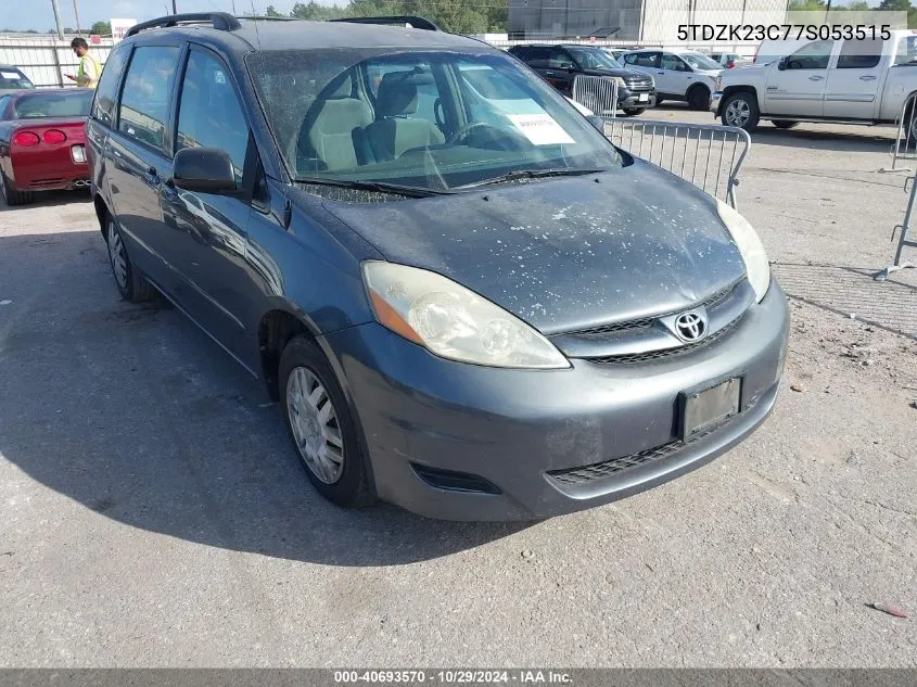 5TDZK23C77S053515 2007 Toyota Sienna Ce