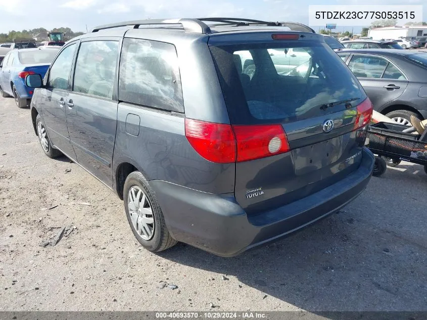 5TDZK23C77S053515 2007 Toyota Sienna Ce