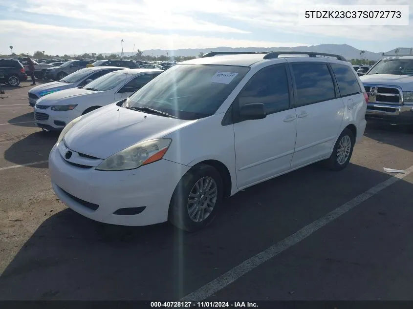 2007 Toyota Sienna Le VIN: 5TDZK23C37S072773 Lot: 40728127