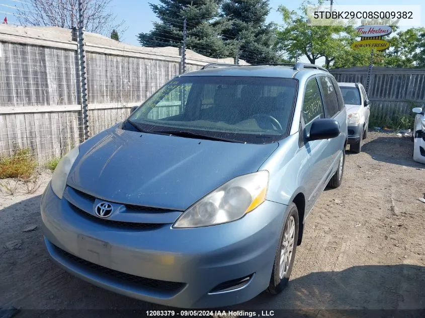 5TDBK29C08S009382 2008 Toyota Sienna Ce