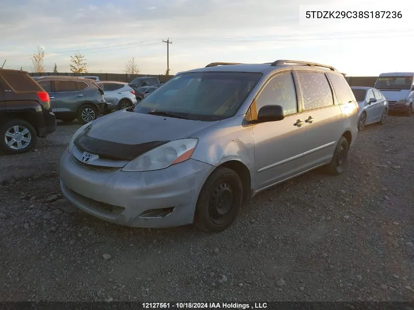 5TDZK29C38S187236 2008 Toyota Sienna Ce