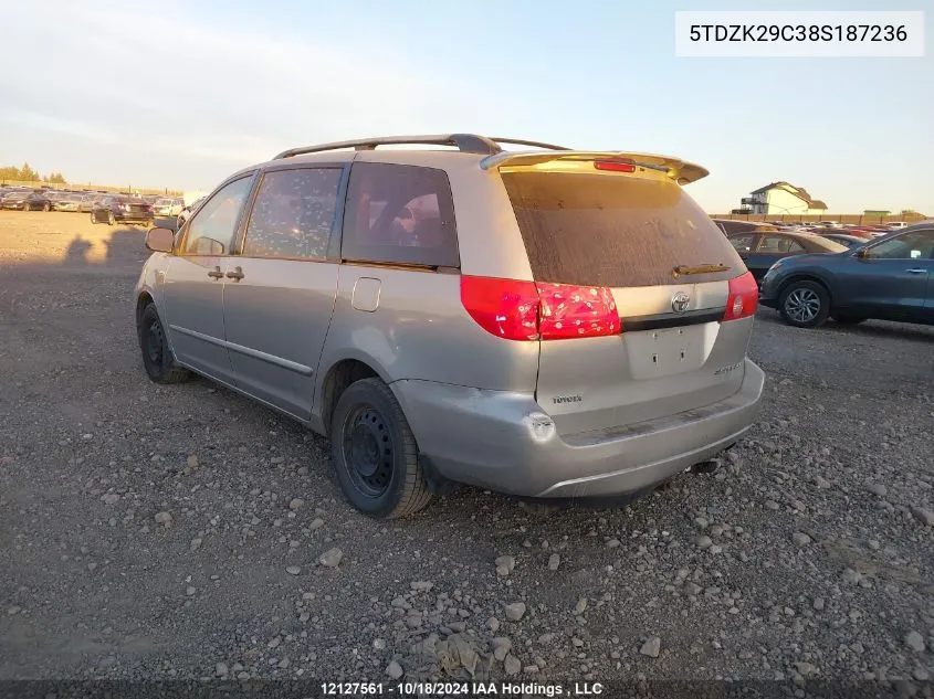 5TDZK29C38S187236 2008 Toyota Sienna Ce