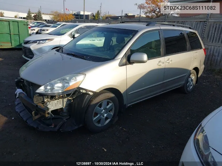 2008 Toyota Sienna Ce/Le VIN: 5TDZK23C68S111082 Lot: 12138897