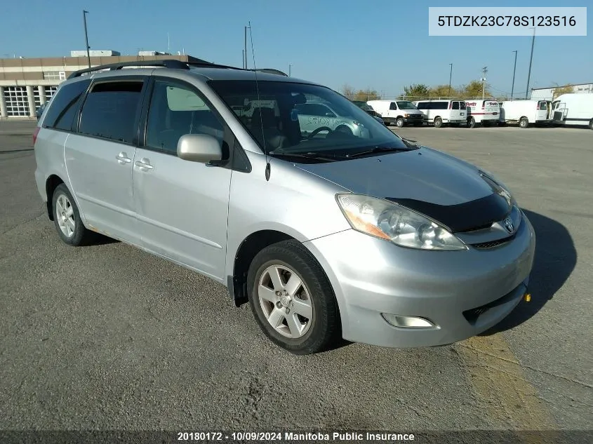 5TDZK23C78S123516 2008 Toyota Sienna Le V6