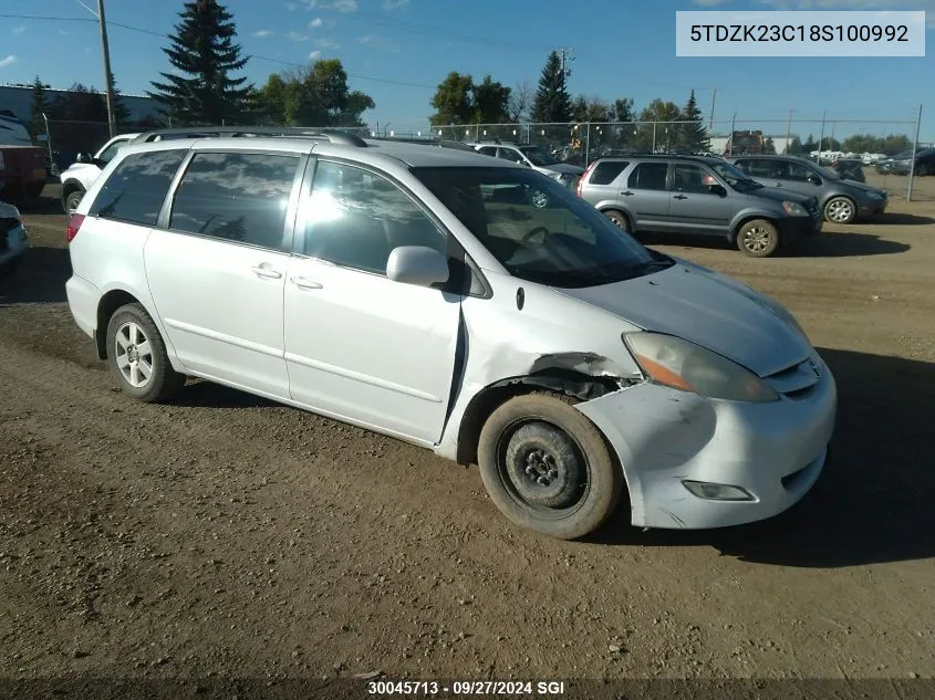 5TDZK23C18S100992 2008 Toyota Sienna Ce/Le