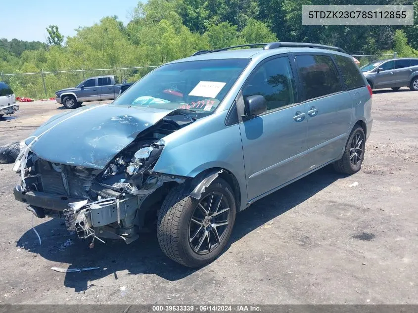 5TDZK23C78S112855 2008 Toyota Sienna Ce