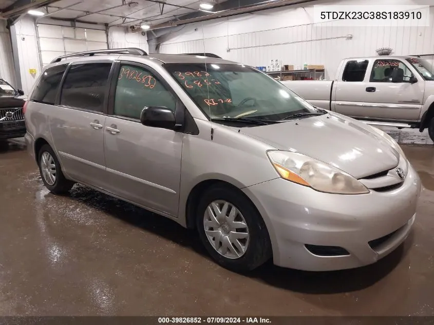 5TDZK23C38S183910 2008 Toyota Sienna Le