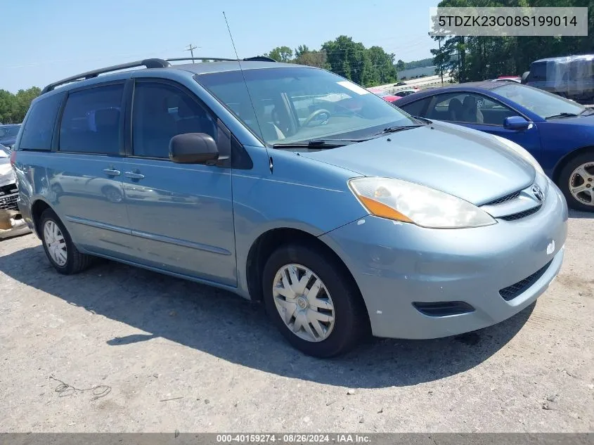 2008 Toyota Sienna Ce VIN: 5TDZK23C08S199014 Lot: 40159274