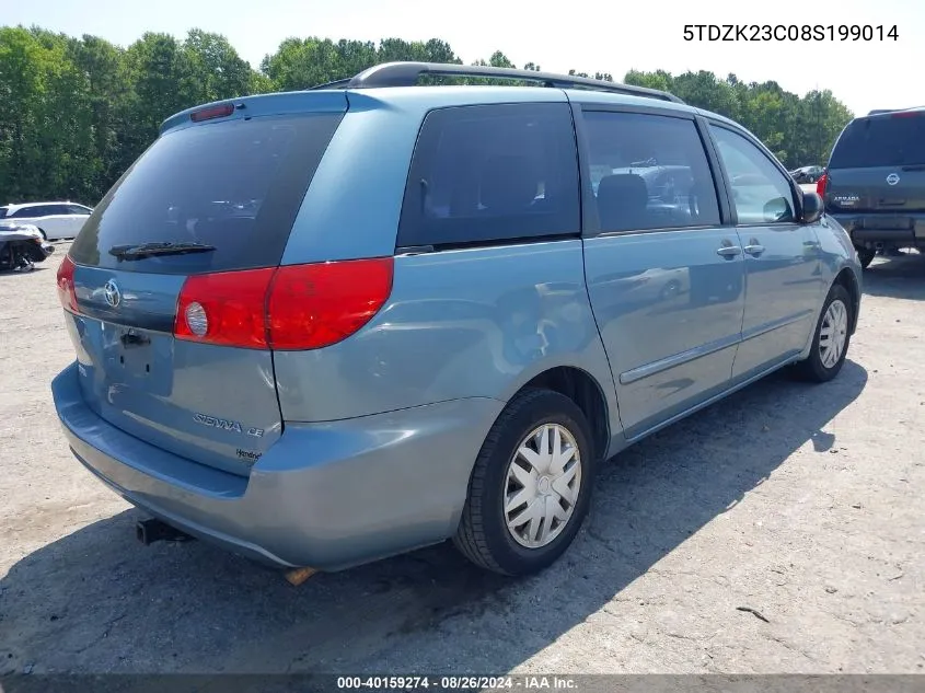 5TDZK23C08S199014 2008 Toyota Sienna Ce